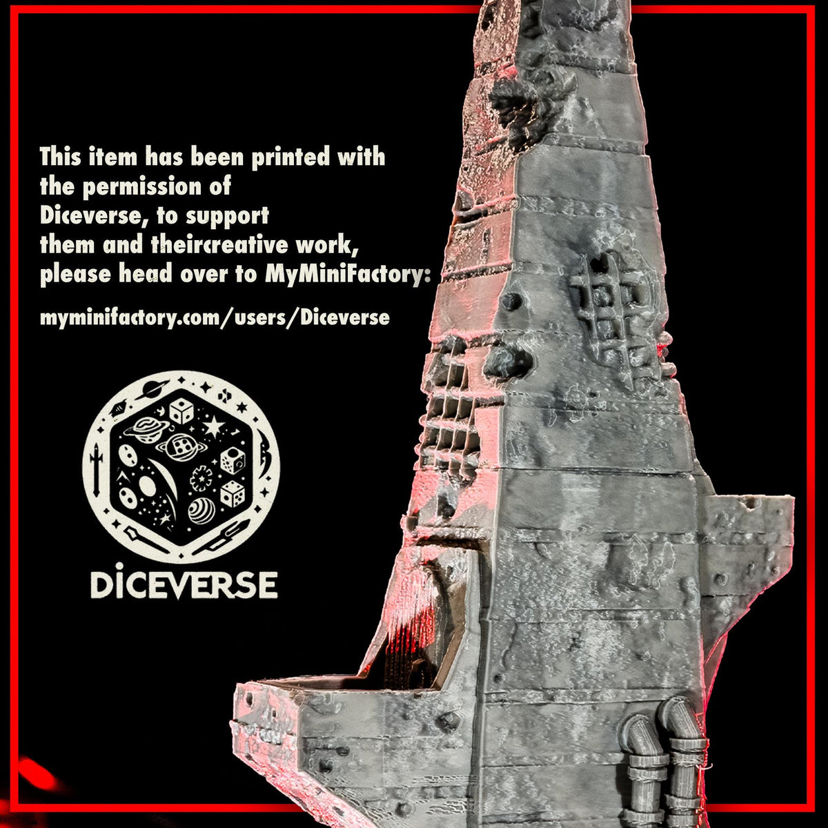 Trench Dice Tower – 32mm Grimdark Terrain – Industrial