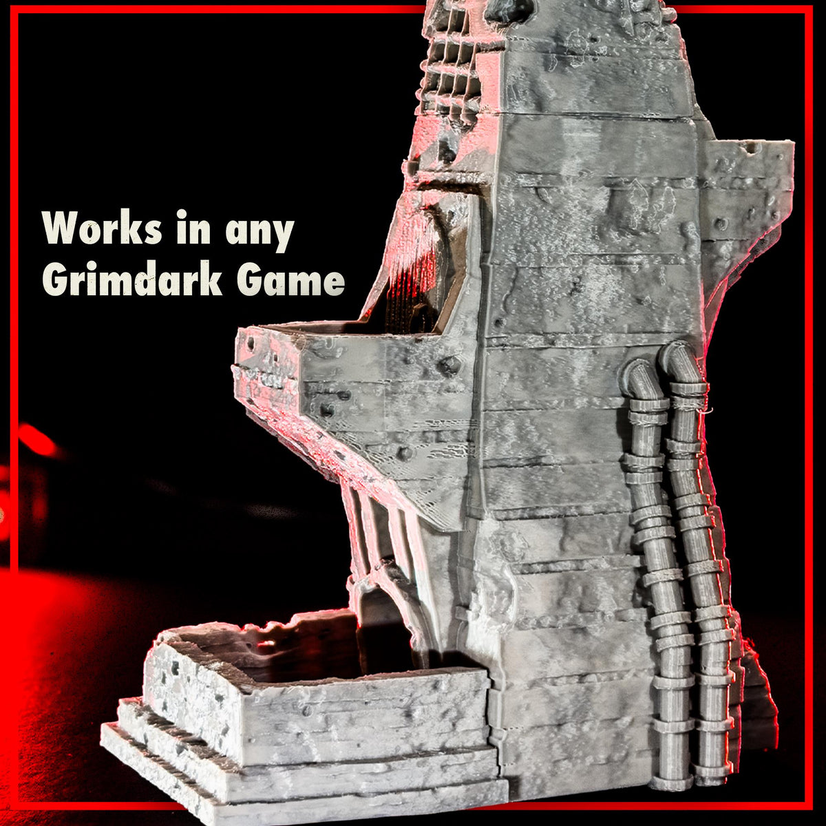 Trench Dice Tower – 32mm Grimdark Terrain – Industrial
