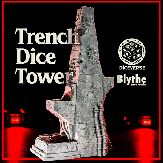 Trench Dice Tower – 32mm Grimdark Terrain – Industrial