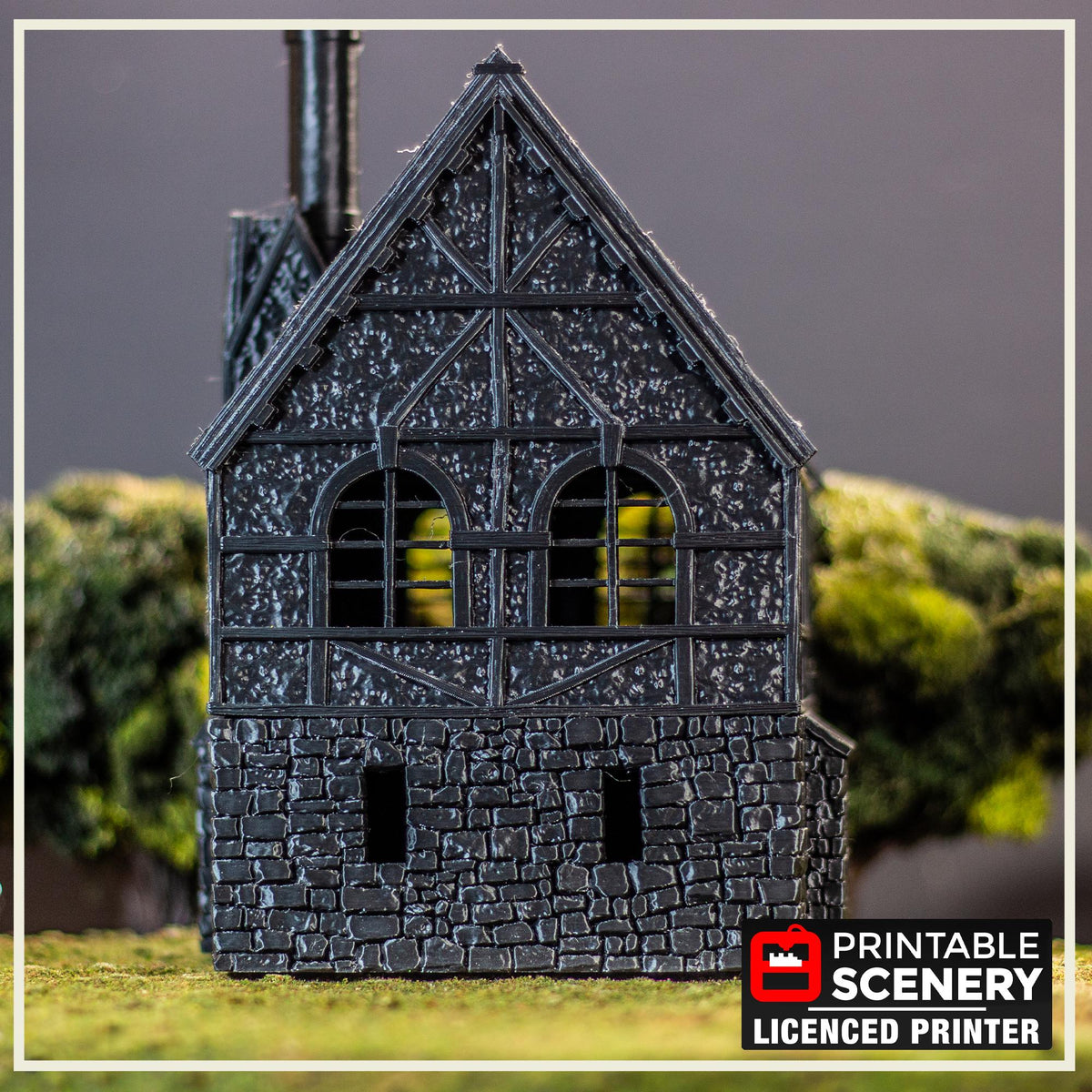Wattle and Daub Stone Manor 28mm Terrain Bolt Action WWII Village D&D Tavern Building