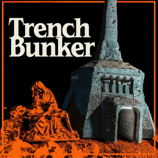 Trench Warfare Bunker - 32mm Grimdark Terrain - Fortified