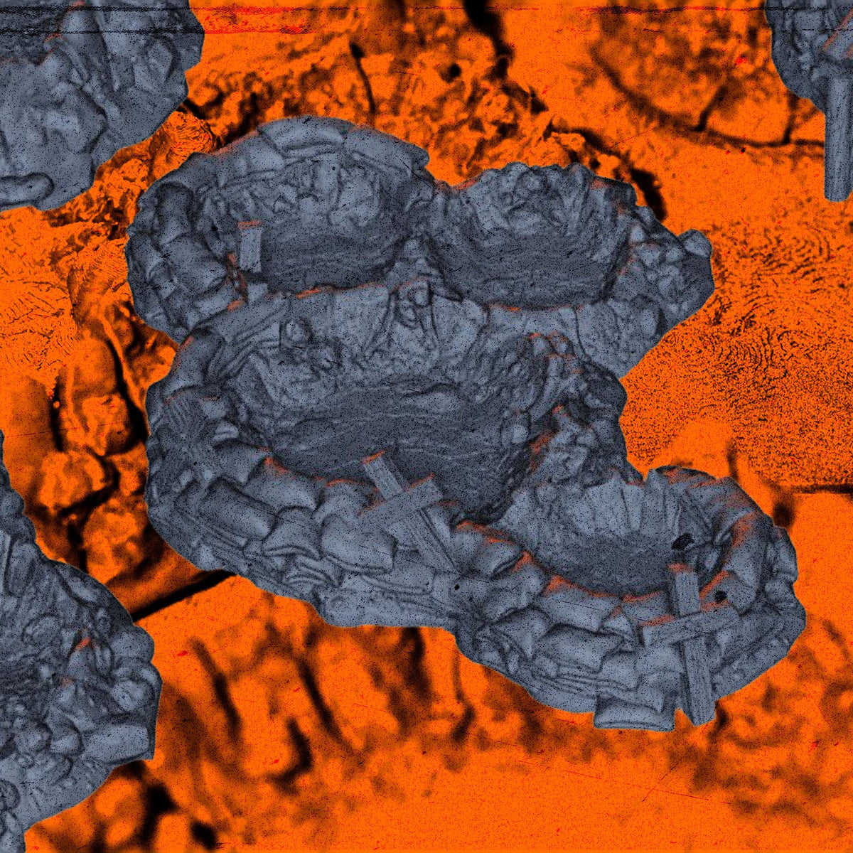 Artillery Craters Scatter Terrain 32mm Grimdark Trench Warfare Armageddon