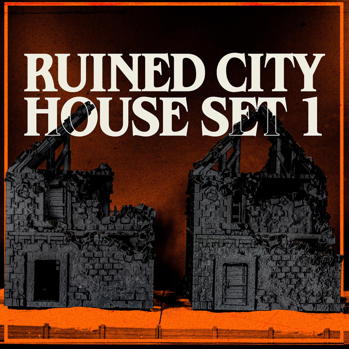 Ruined City House Terrain 32mm 28mm Grimdark Urban