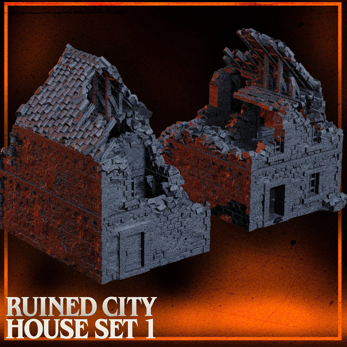Ruined City House Terrain 32mm 28mm Grimdark Urban