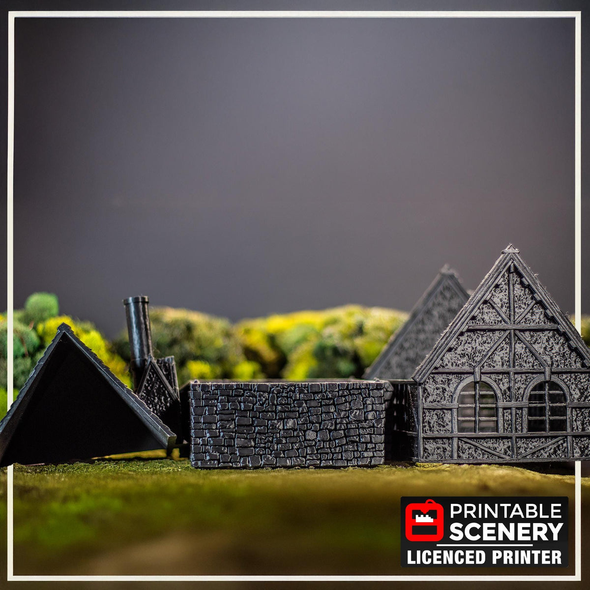 Wattle and Daub Stone Manor 28mm Terrain Bolt Action WWII Village D&D Tavern Building