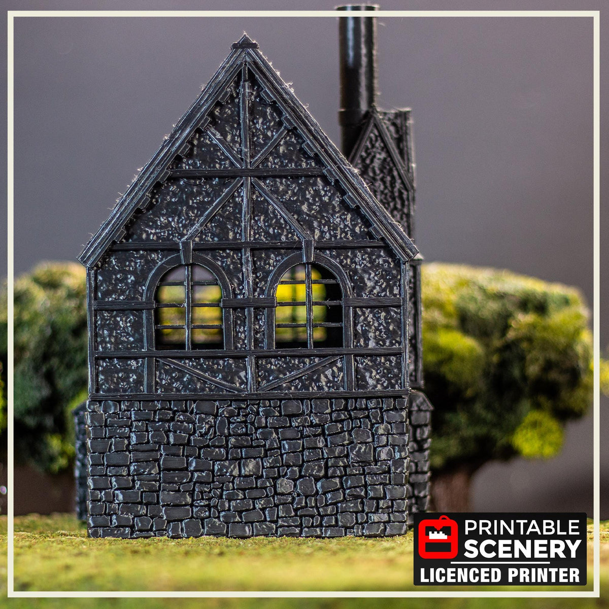 Wattle and Daub Stone Manor 28mm Terrain Bolt Action WWII Village D&D Tavern Building