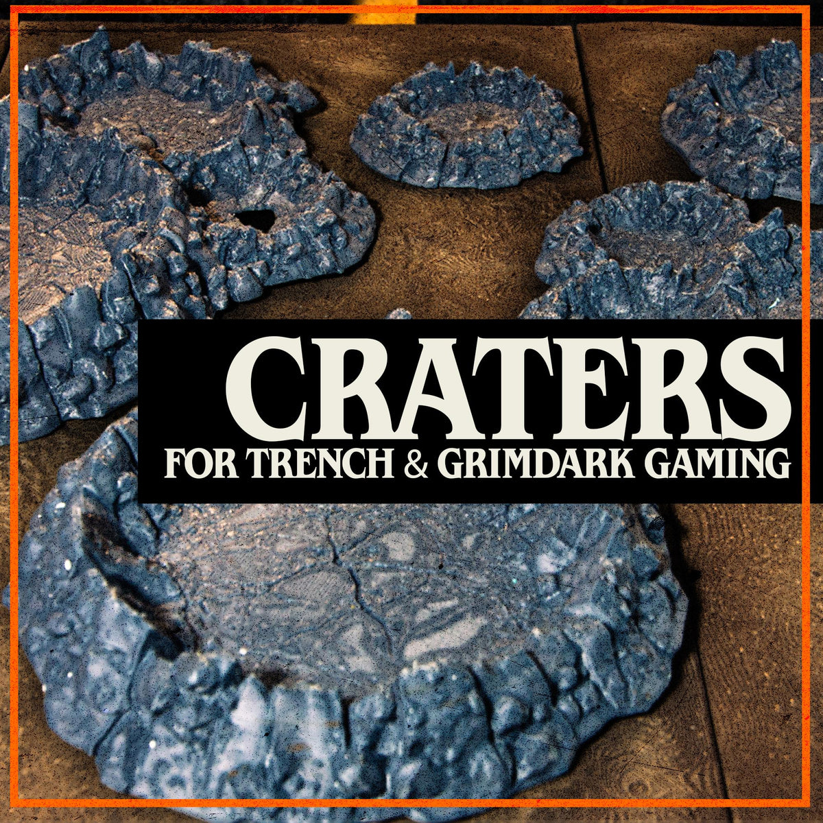 Artillery Craters Scatter Terrain 32mm Grimdark Trench Warfare Armageddon