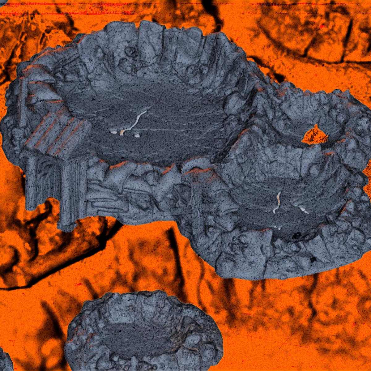 Artillery Craters Scatter Terrain 32mm Grimdark Trench Warfare Armageddon