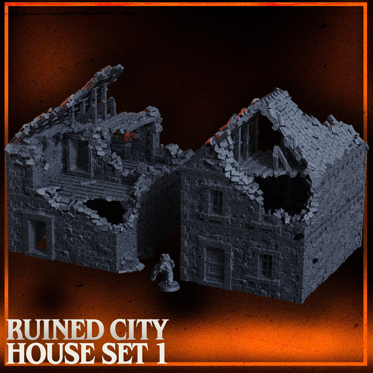 Ruined City House Terrain 32mm 28mm Grimdark Urban