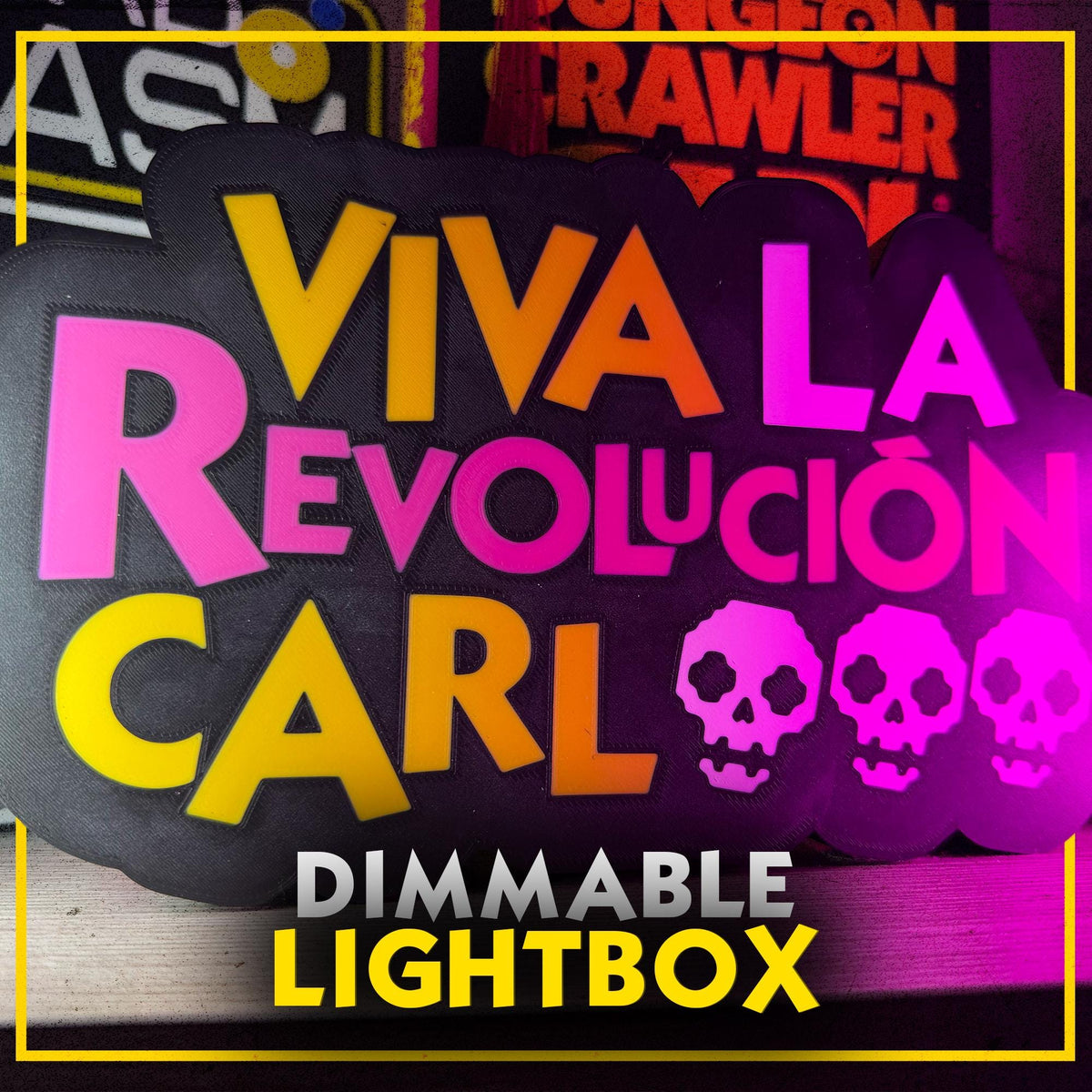 Dungeon Crawler Carl LED Lightbox Viva La Revolucion Carl