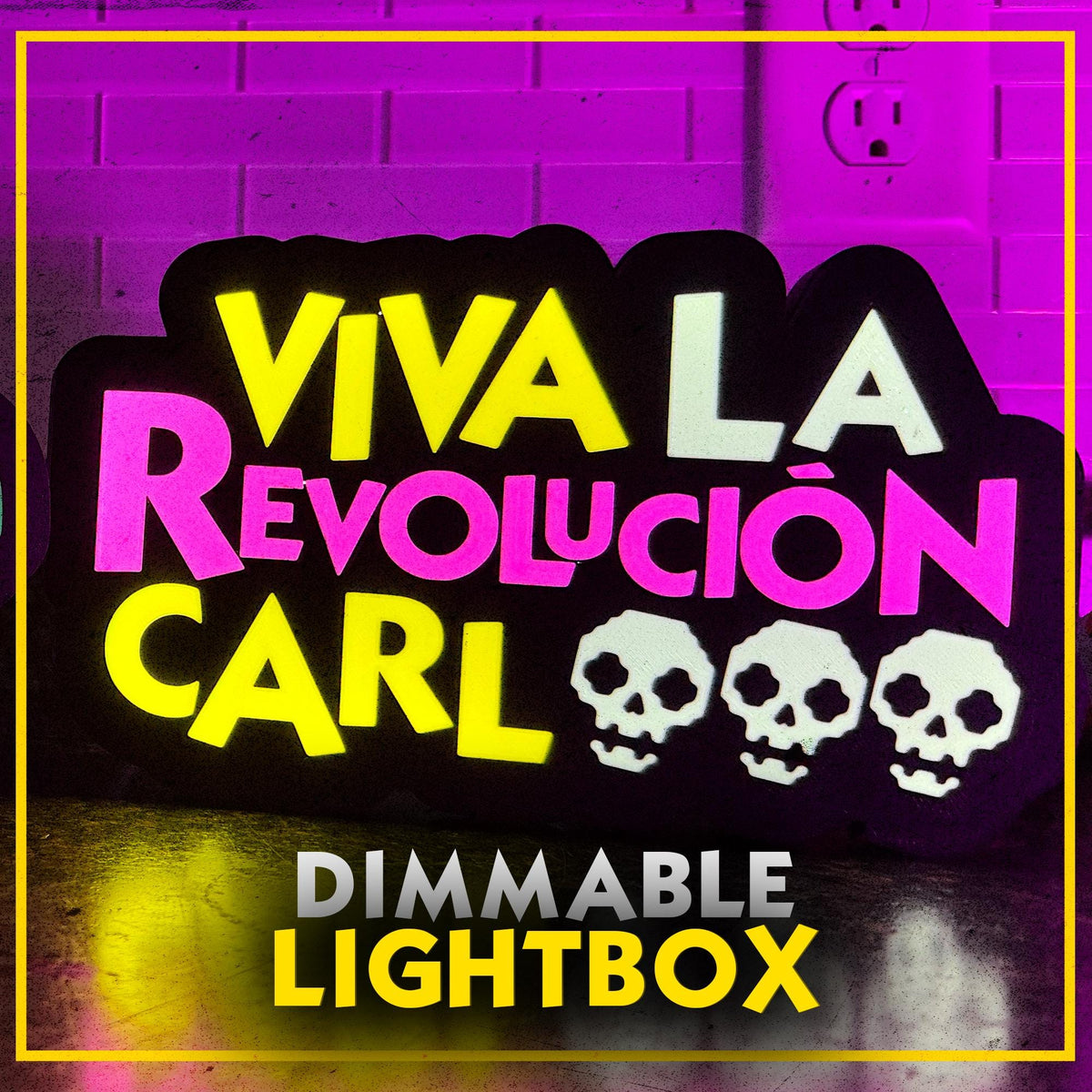 Dungeon Crawler Carl LED Lightbox Viva La Revolucion Carl