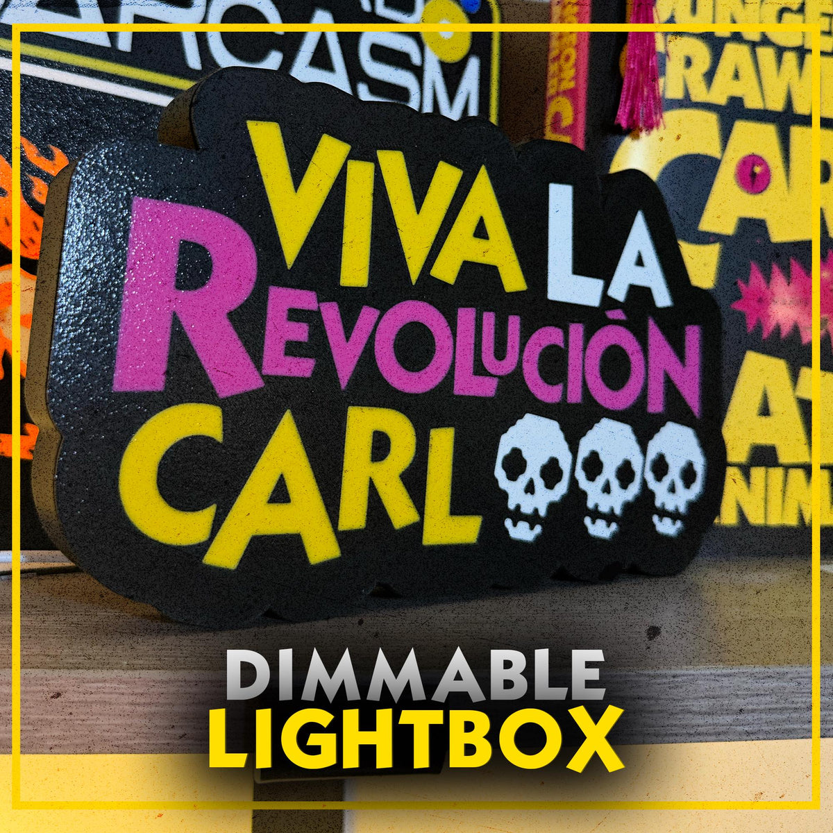 Dungeon Crawler Carl LED Lightbox Viva La Revolucion Carl