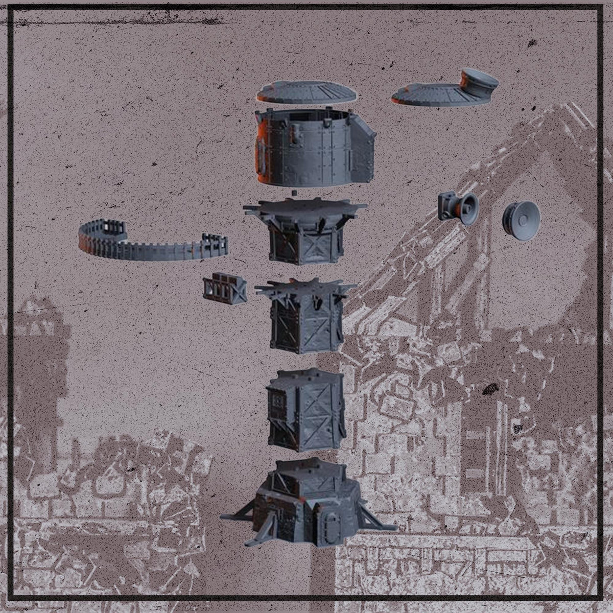 Radio Tower Terrain 32mm 28mm Grimdark Urban