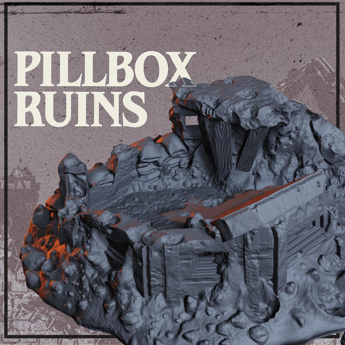 Pillbox Ruins Terrain 32mm 28mm