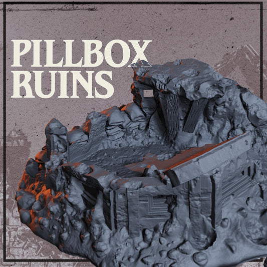 Pillbox Ruins Terrain 32mm 28mm