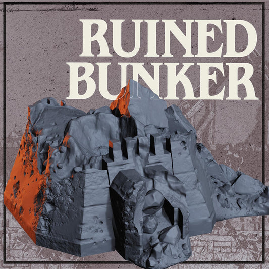 Trench Bunker Ruins Terrain 32mm 28mm