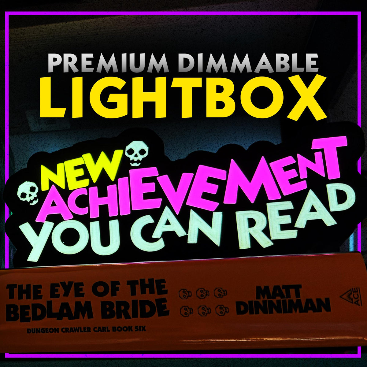 Dungeon Crawler Carl LED Lightbox New Achievement You Can Read!