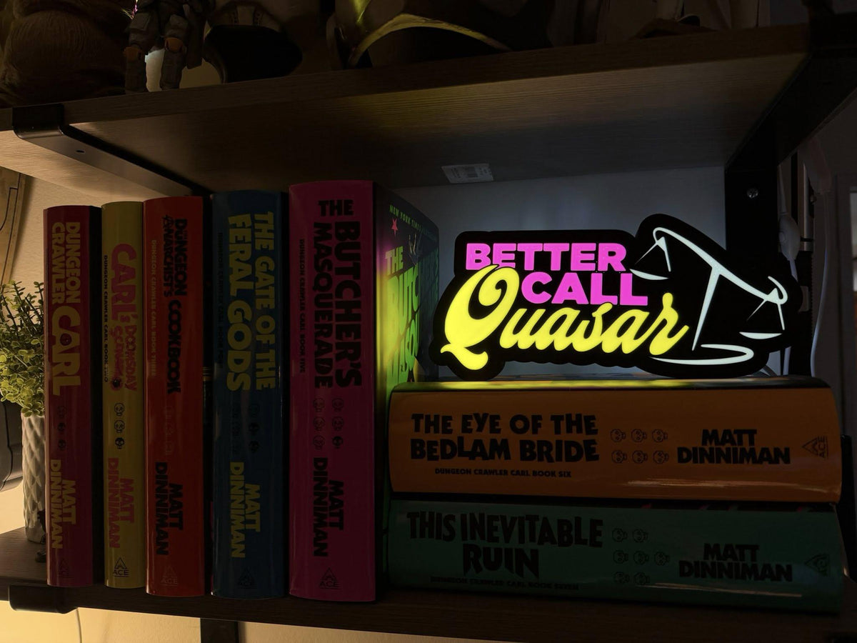 Dungeon Crawler Carl LED Lightbox — Better Call Quasar Parody