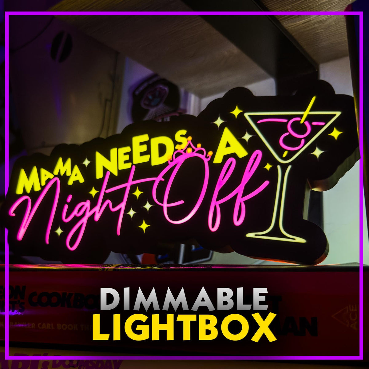 Dungeon Crawler Carl LED Lightbox Mama Needs A Night Off — Princess Donut