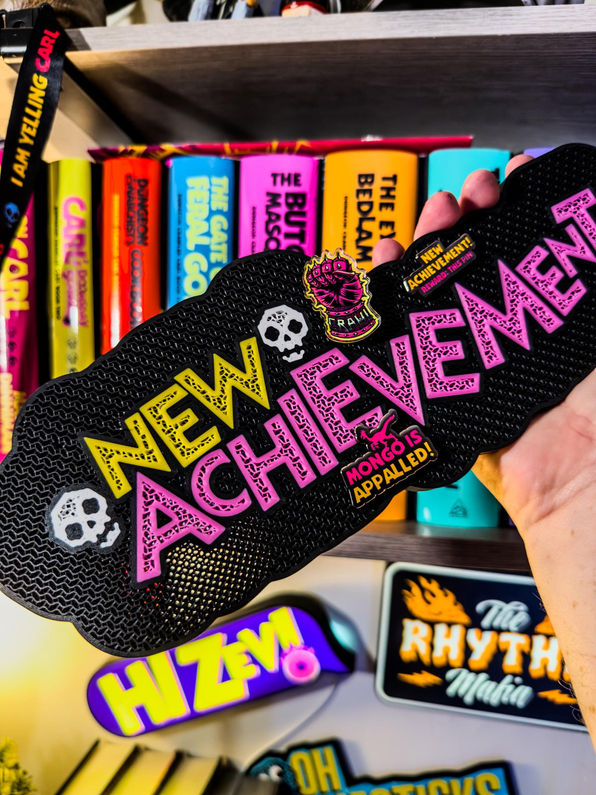 Dungeon Crawler Carl Pin Display Board — New Achievement