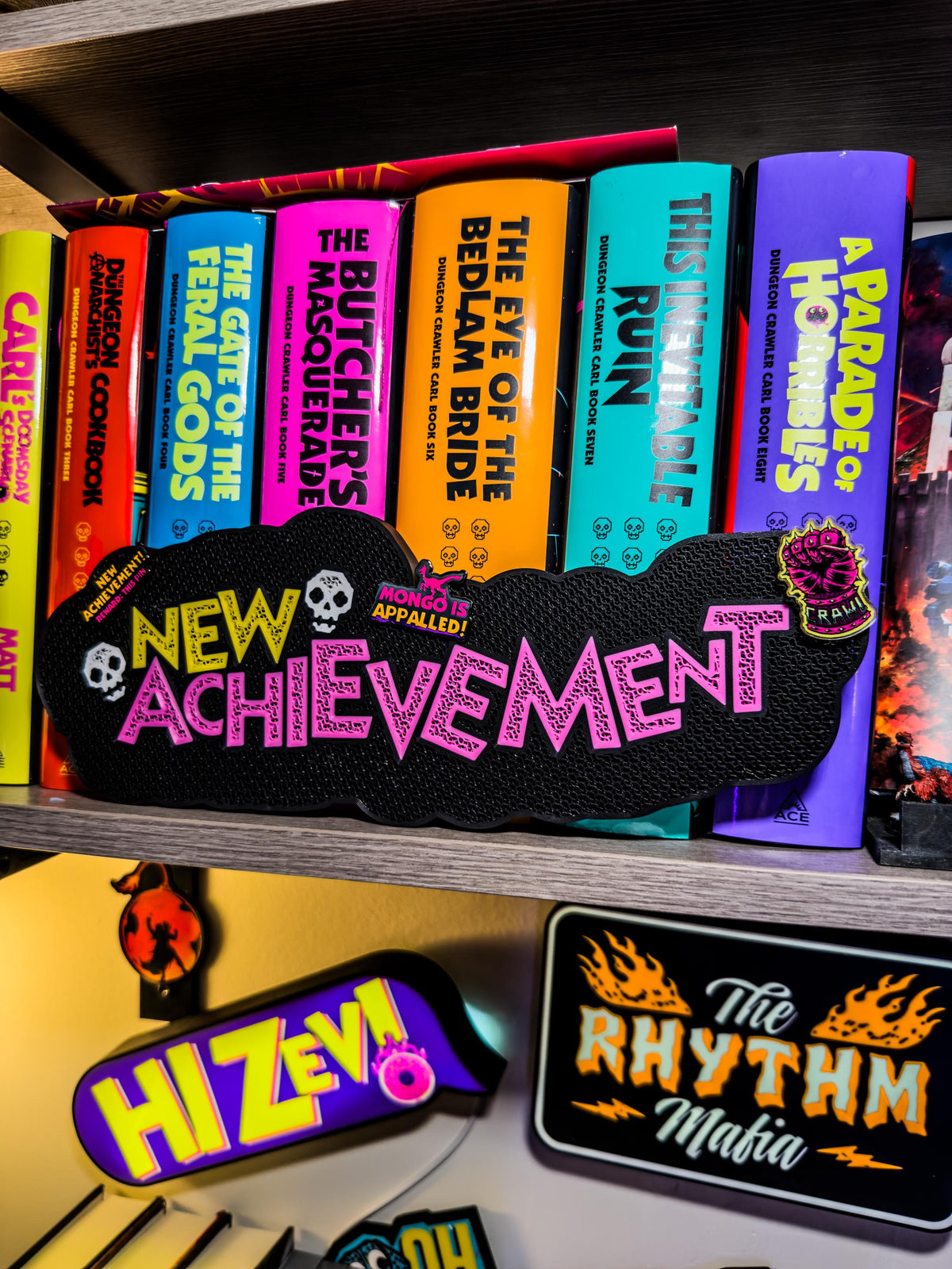 Dungeon Crawler Carl Pin Display Board — New Achievement