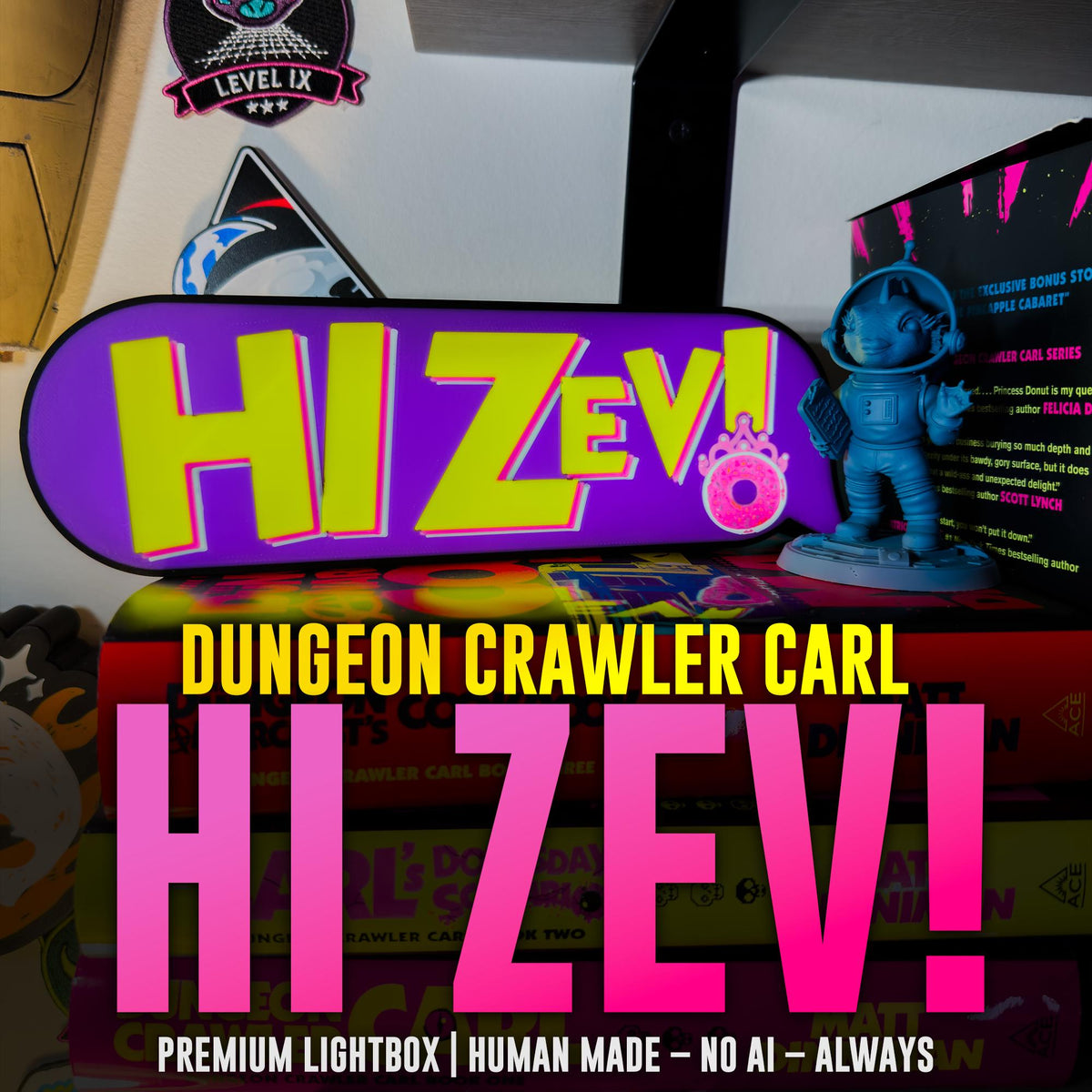 Dungeon Crawler Carl LED Lightbox — Hi Zev!