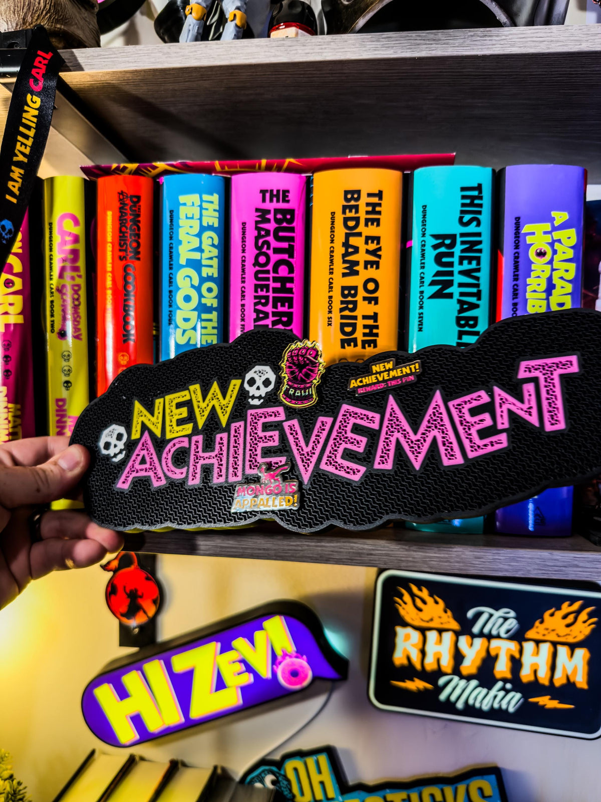 Dungeon Crawler Carl Pin Display Board — New Achievement