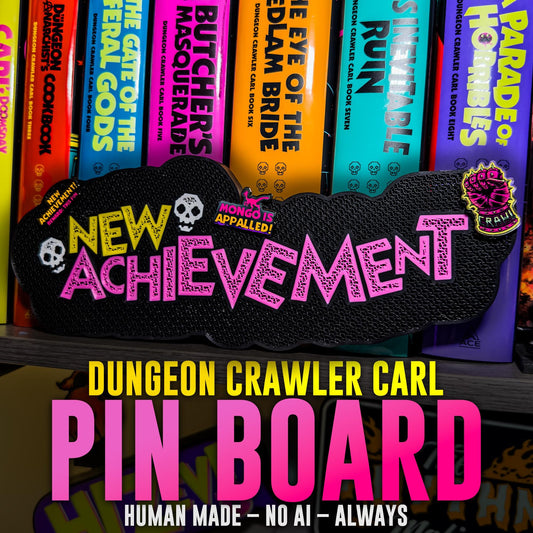 Dungeon Crawler Carl Pin Display Board — New Achievement