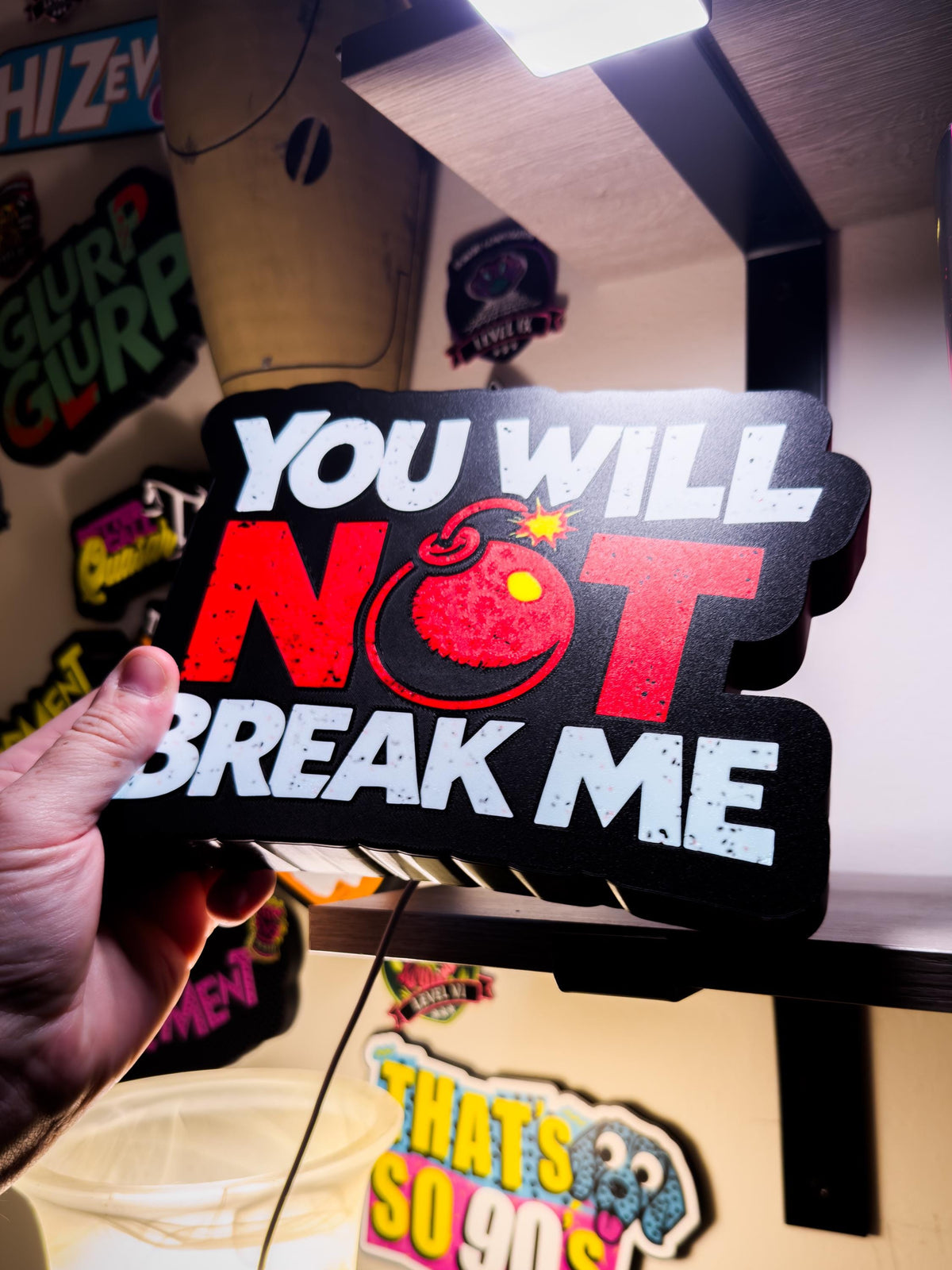 Dungeon Crawler Carl LED Lightbox You Will Not Break Me — Queen Anne Chonk Collab