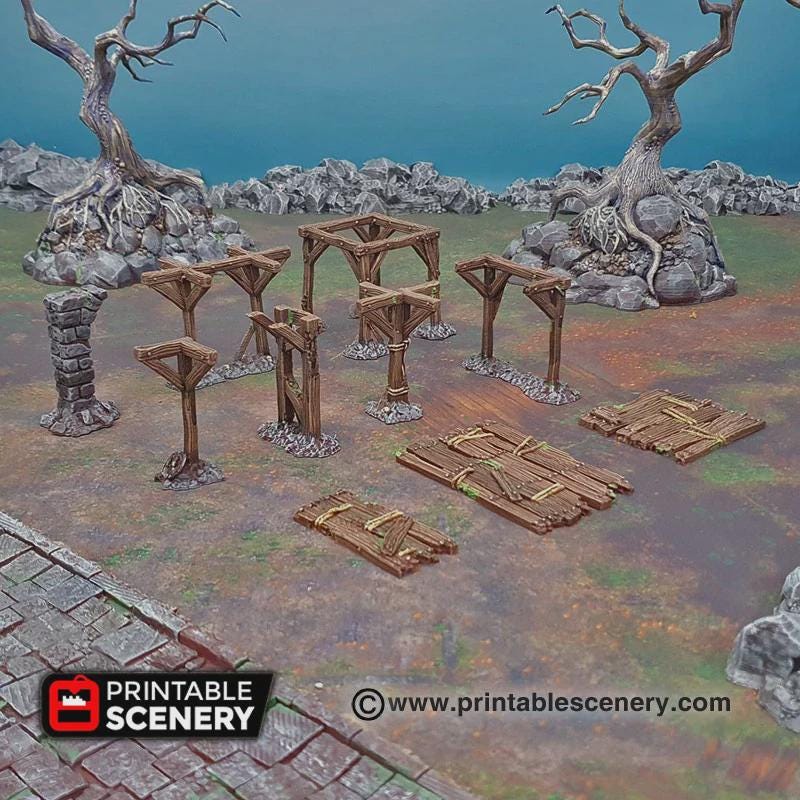 Scaffolding and Support Columns Terrain